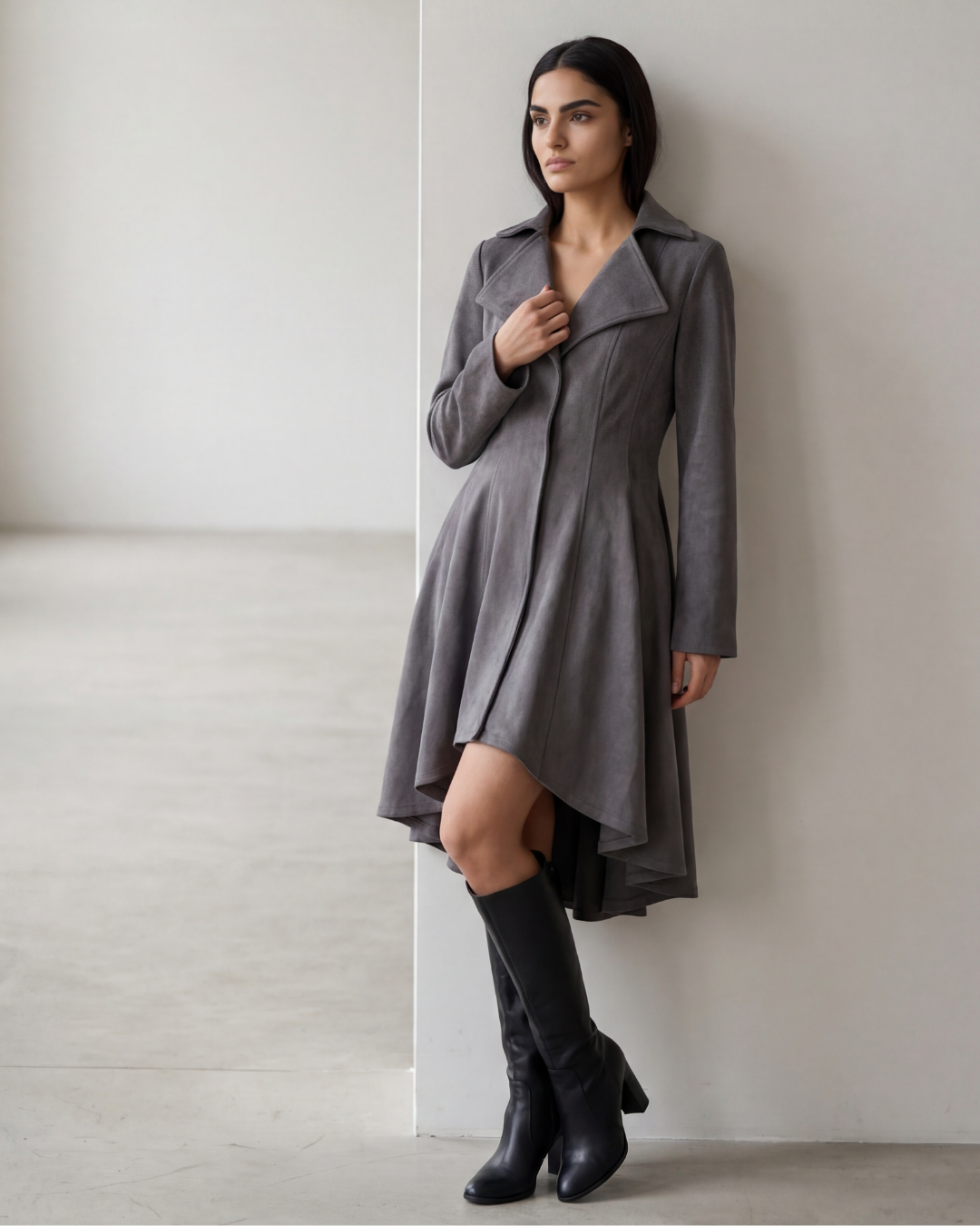 VESTE LONGUE ÉVASÉE