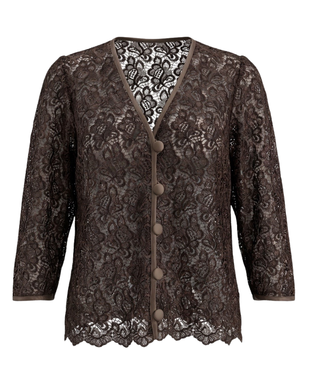 VESTE DI  PIZZO MARRONE 