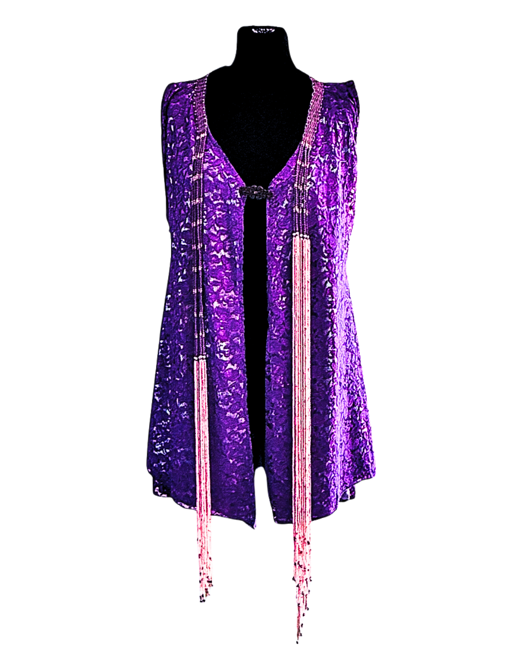 CARDIGAN LUNGO SANS MANCHES - PIÈCE UNIQUE