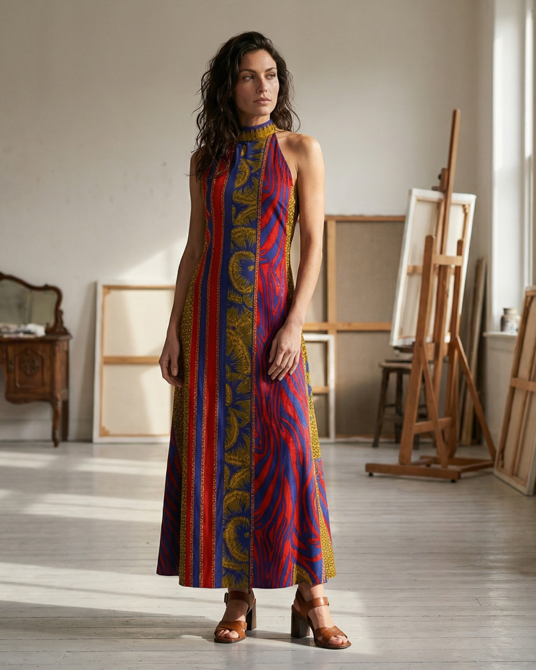 ROBE LONGUE MUSE RED