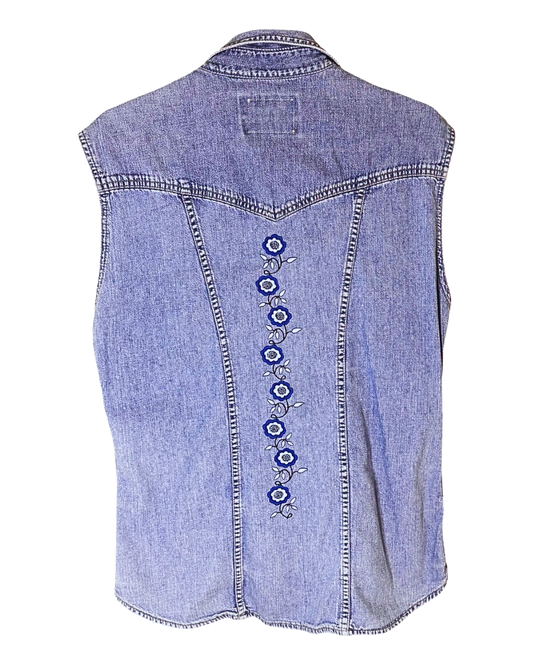 GILET EN JEAN BRODÉ
