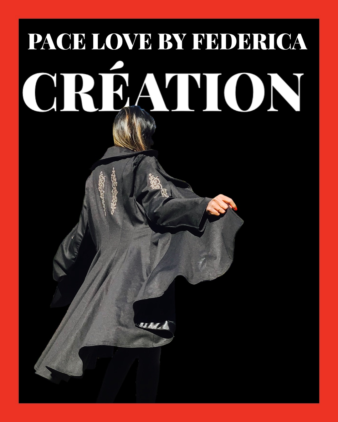VESTE LONGUE ÉVASÉE – PIÈCE UNIQUE