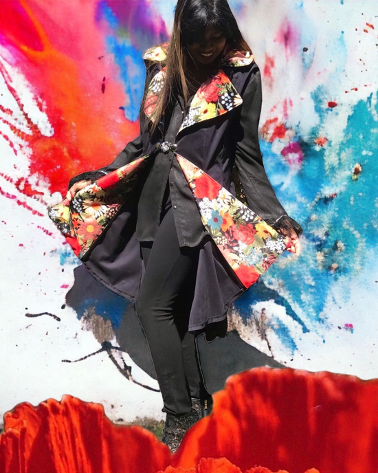 VESTE ÉVASÉE SANS MÉCHES