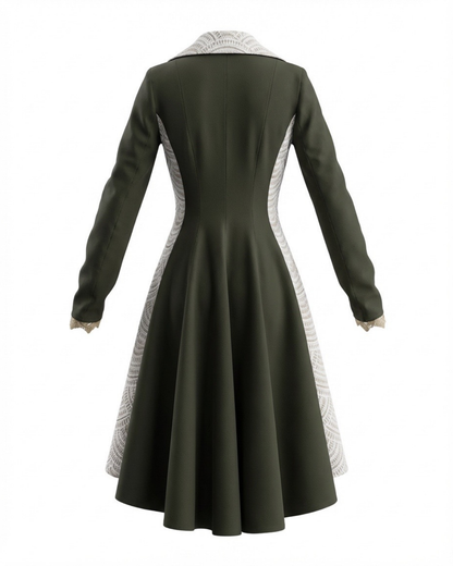 VESTE LONGUE ÉVASÉE VERTE