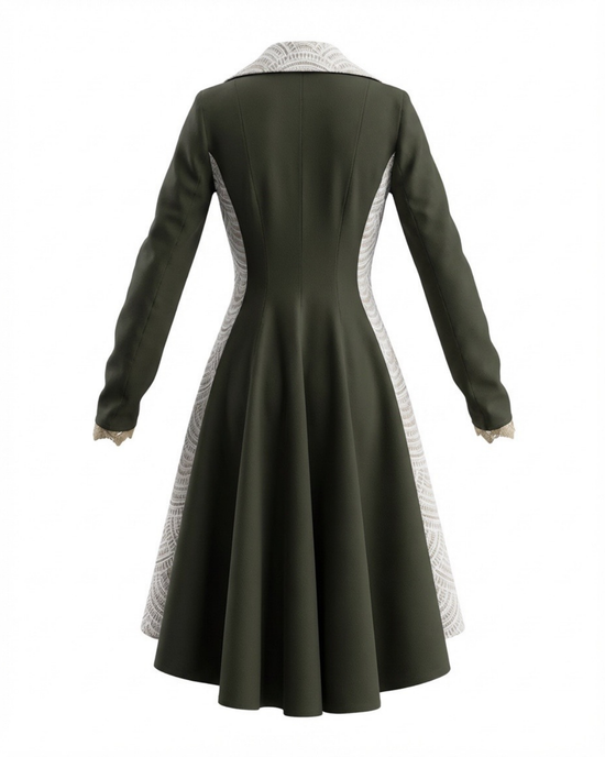 VESTE LONGUE ÉVASÉE VERTE