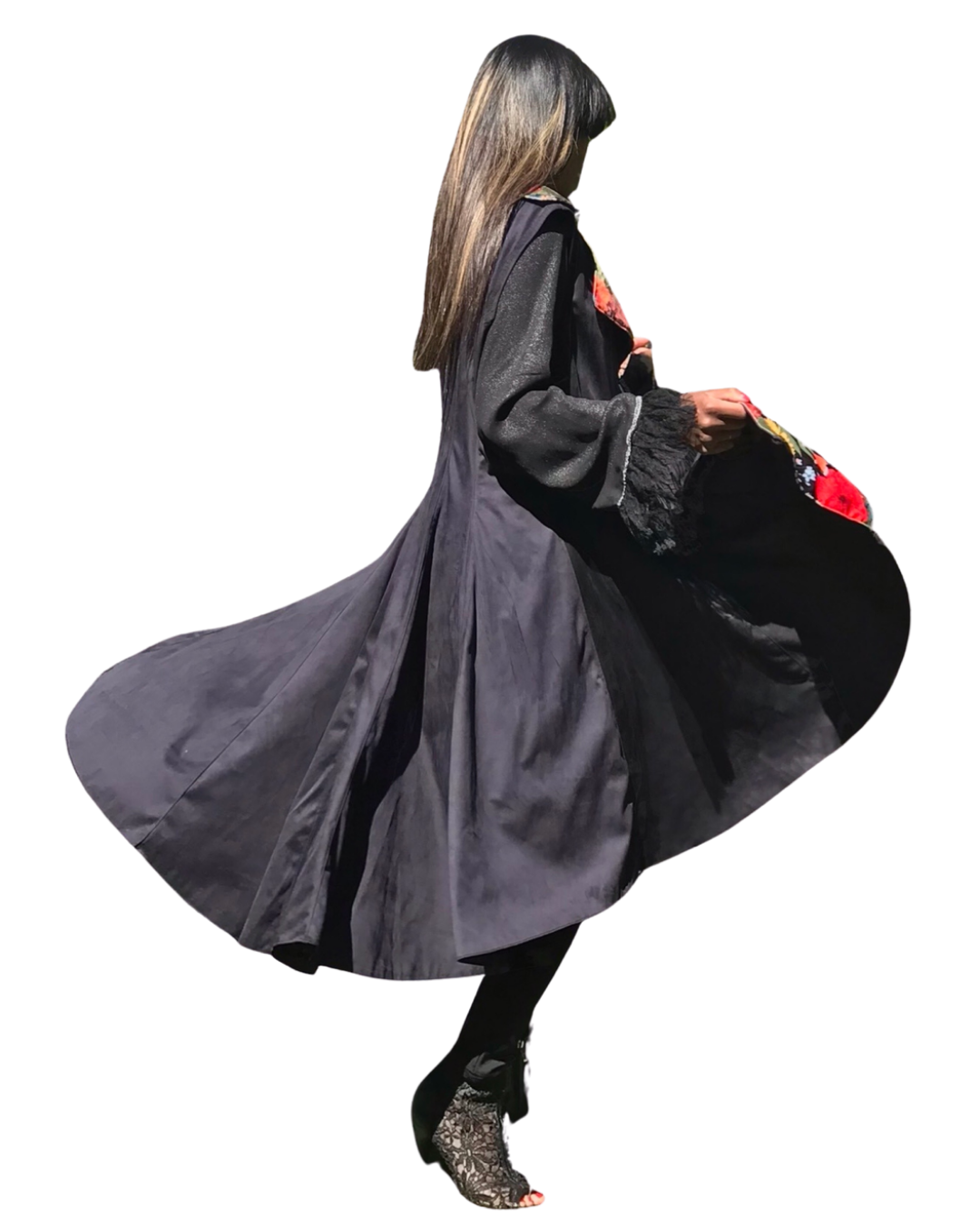 VESTE ÉVASÉE SANS MÉCHES
