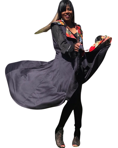 VESTE ÉVASÉE SANS MÉCHES