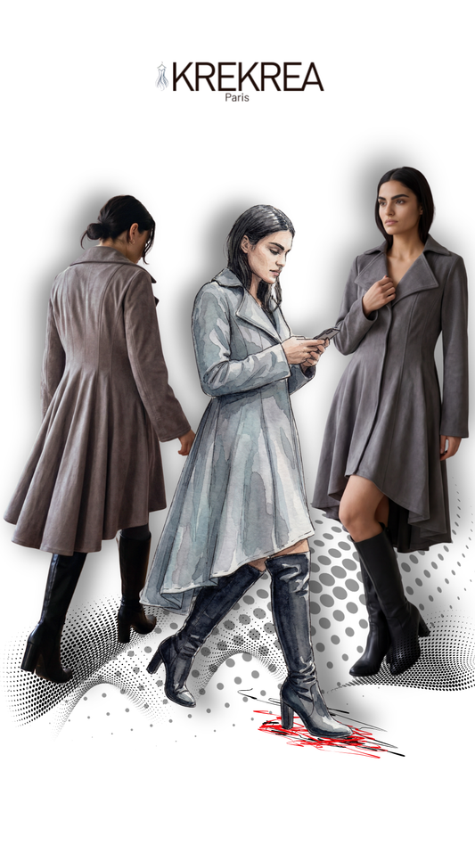 VESTE LONGUE ÉVASÉE 