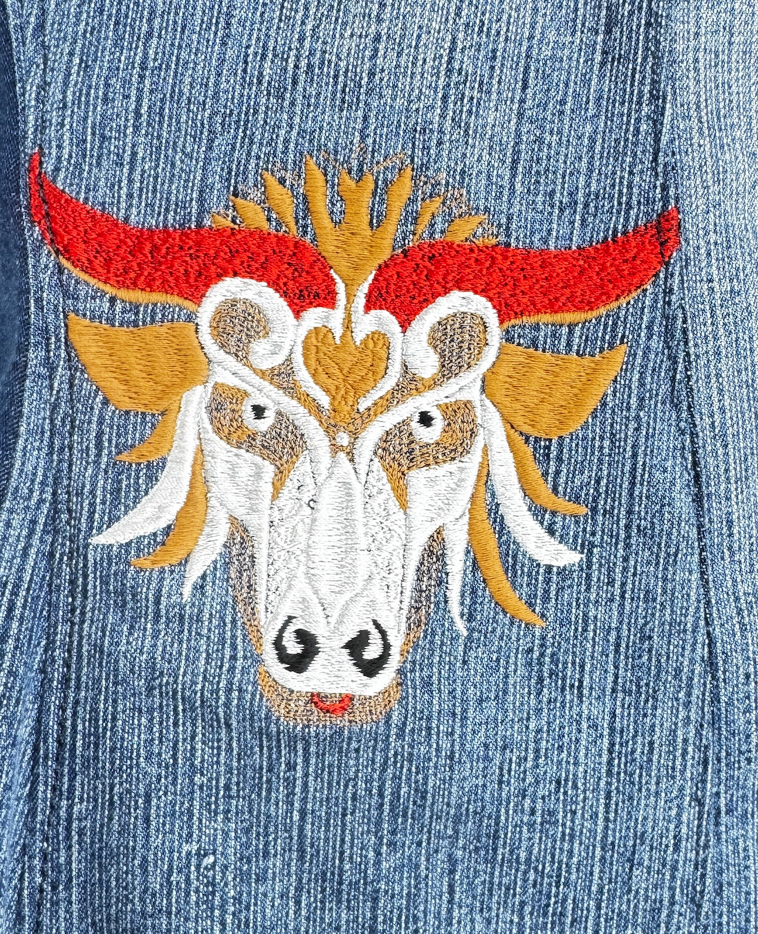 VESTE JEANS ÉVASÉE - PIÈCE UNIQUE